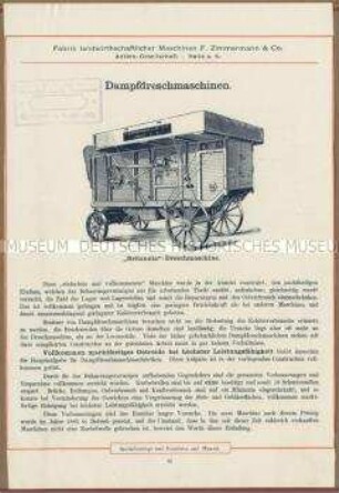 Dampfdreschmaschinen