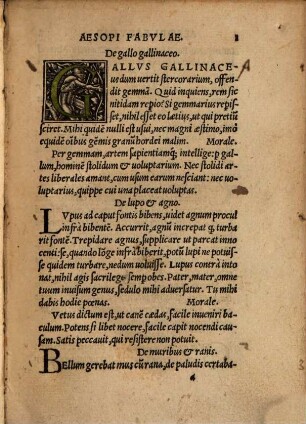 Aesopi Phrygis et viri ex Maximo planude desumpta et fabullae iucundissimae quarum interpretes hi sunt: Guilelmus Goudanus, Hadrianus Barlandus, Erasmus Rot. ...