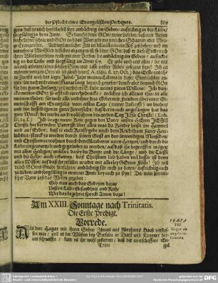 Am XXIII. Sonntage nach Trinitatis