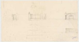 Thiersch, Friedrich von; München; Wohnungsneubauten Lehmpuhl - Zaunentwürfe (Details)