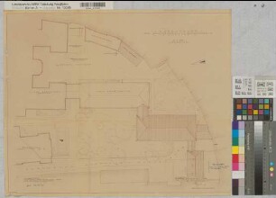 Münster (Münster) Erweiterungsbau der Regierung Vorentwurf Lageplan 1954 1 : 200 49 x 60 Pause Staatsneubauleitung Münster Regierung Münster Nr. 33980
