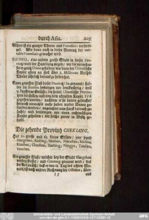 Die zehende Provintz Chekiang.