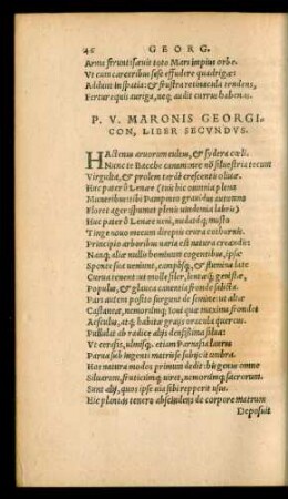 P. V. Maronis Georgicon, Liber Secundus.