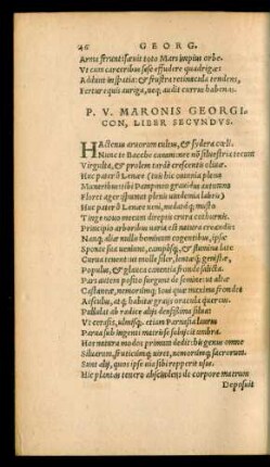P. V. Maronis Georgicon, Liber Secundus.