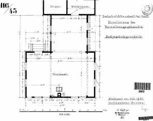 Geislingen-Altenstadt: Empfangsgebäude Wartesaal,Warteraum Grundriß