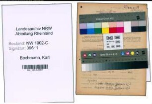 Entnazifizierung Karl Bachmann, geb. 21.07.1920 (Kaufm.Angest.)