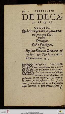 Explicatio de decalogo