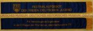 Fahnenschleife der Freien Deutschen Jugend