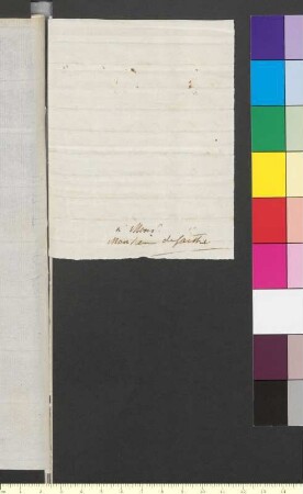 Brief von Gore, Emilie an Goethe, Johann Wolfgang von