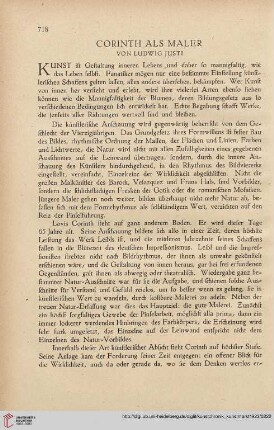 Neue Folge 34 = Jahrgang 58: Corinth als Maler