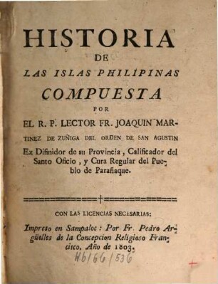 Historia De Las Islas Philipinas