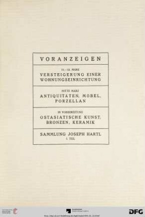 Voranzeigen