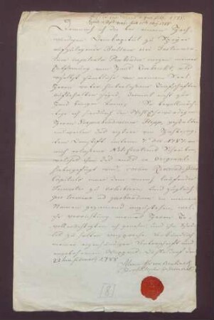 Procuratorium Maximilian Josef Hyacinth von Bentincks für den Sexpräbendar Hepp.