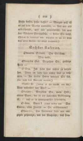 Sechster Auftritt. Odoardo Galotti. Die Gräfinn. Marinelli.