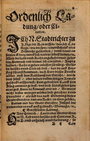Rhetoric unnd Teutsch Formular in allen Gerichts Hendeln