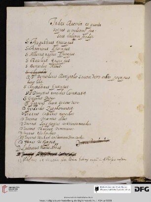 › Index autorum ex quorum scriptis ac traditione praesens volumen prodiit‹