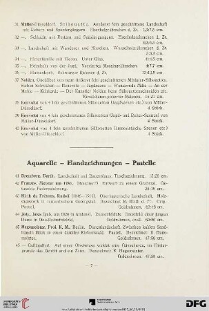Aquarelle - Handzeichnungen - Pastelle (Nr. 41 - 54)