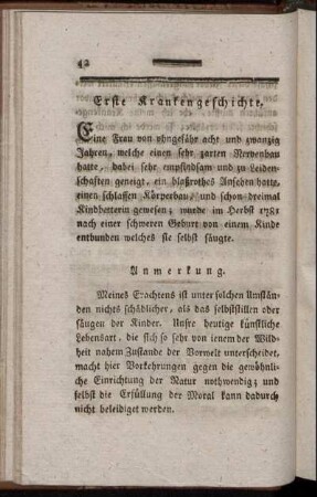 Erste Krankengeschichte. - Fünfte Geschichte.