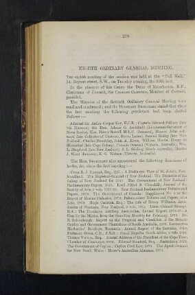 Eighth Ordinary General Meeting: Life in India. By Alexander Bozers, Esq., late Member of Council, Bombay.