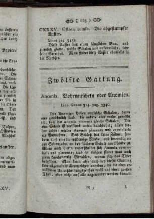 Zwölfte Gattung ANOMIA. bis vierzehnte Gattung PINNA.