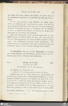 No. 5. Sitzung vom 17. März 1882