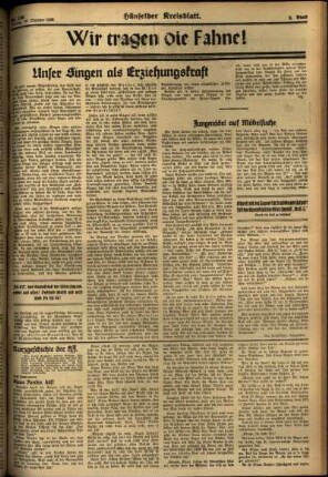 Dritte Ausgabe vom Freitag, den 16. Oktober 1936.