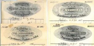Rechnung von Carl (Karl) Schmalzigaug, Königl. Poststallmeister & Eigentümer des Gasthofs zum Falken