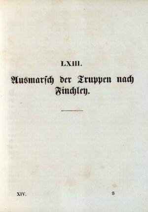 LXIII. Ausmarsch der Truppen nach Finchley