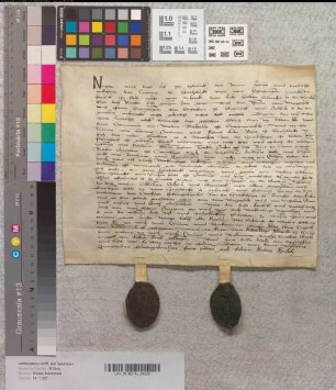Vergleich zwischen dem Frauenkloster Herzebrock nebst Hörigem Storcke im Kirchspiel Oelde und dem Kloster Marienfeld nebst Hörigem Schulte-Gronninck-Oestheele wegen Landes im Hunikeshoipe.