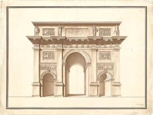 Laves, Georg Ludwig Friedrich; Studienzeichnungen - Triumphbogen (Ansicht)