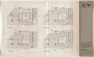 Schneider - Esleben, Paul; Hamm; Spar- und Darlehenskasse Hamm e.G. - Grundriss 1. - 4. OG