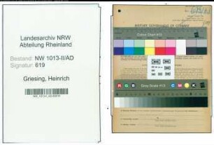 Entnazifizierung Heinrich Griesing , geb. 04.02.1906 (Behoerdenangestellte)
