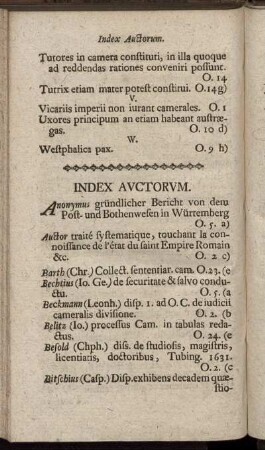 Index Auctorum.