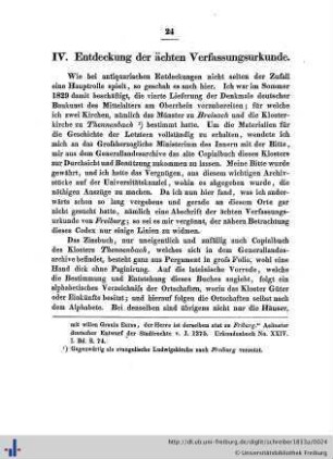 IV. Entdeckung der ächten Verfassungsurkunde.