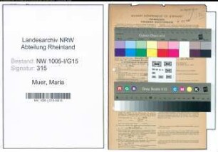 Entnazifizierung Maria Muer , geb. 06.04.1888 (Hausfrau)