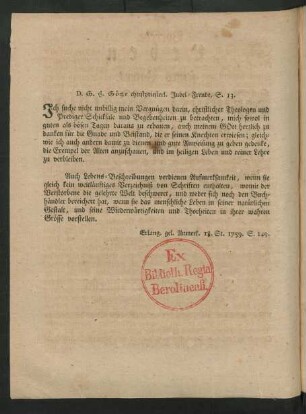 D. G. H. Götze christpriesterl. Jubel-Freude, S. 13