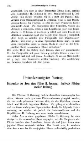 Dreiundzwanzigster - Dreissigster Vortrag.