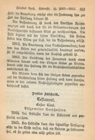 Erster Titel. Allgemeine Vorschriften