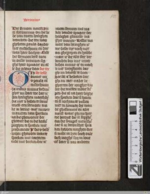 Lesungen zum Festkreis Mariae Himmelfahrt (Fol. 138 leer)
