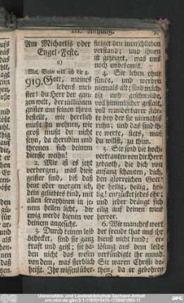 Am Michaelis oder Engel-Feste.