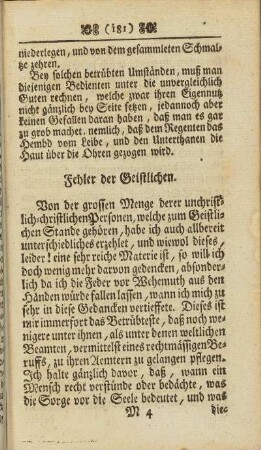 Fehler der Geistlichen
