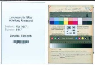 Entnazifizierung Elisabeth Lorsche , geb. 20.05.1895 ()