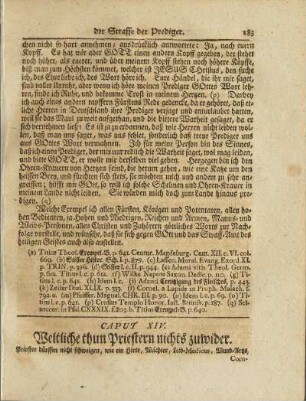 Caput XIV. Weltliche thun Priesern nicht zuwider