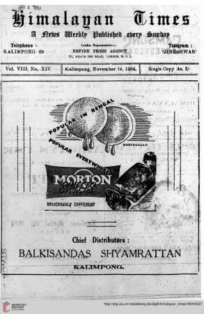 No. XIV (14 November 1954)