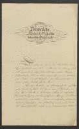 Brief von Alexander Konrad von Vrints-Berberich an Regensburgische Botanische Gesellschaft