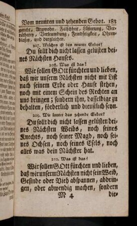 183-188, 37. Vom neunten und zehenden Gebot (207-226)