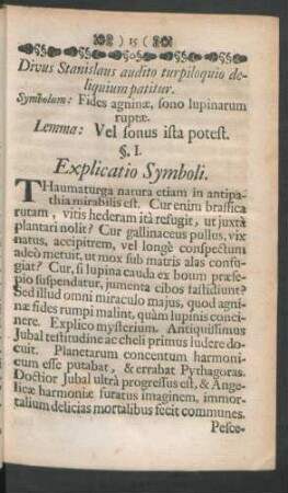 Divus Stanislaus audito turpiloquio deliquium patitur