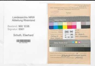 Entnazifizierung Eberhard Schuth , geb. 28.08.1903 (Beamter)