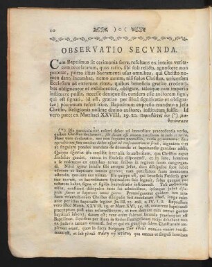 Observatio Secunda.