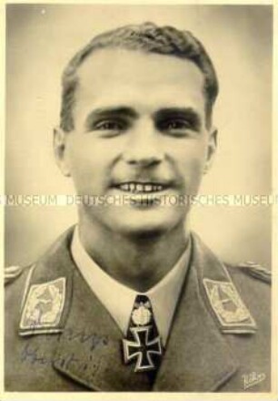 Autogrammpostkarte von Ritterkreuzträgern des Zweiten Weltkriegs: Major Storp